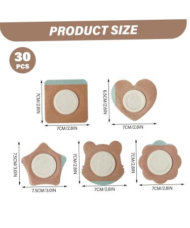 Joygoodta Castor Oil Belly Button Patch 30Pcs Moisture Absorbent Self Adhesive Castor Oil Patches No Wash & Breathable Mix Shape Skin Color - Buy Online on GoSupps.com