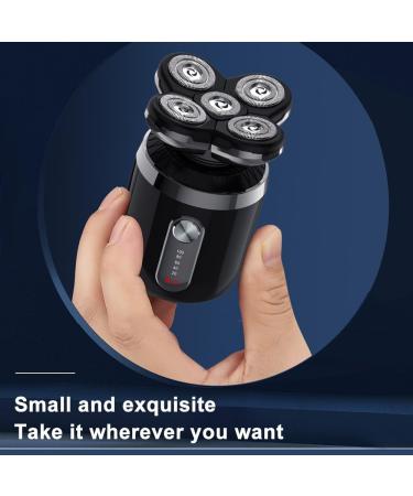 5-in-1 Portable Electric Head Shaver for Bald Men - USB Rechargeable Waterproof Mini Hair Trimmer & Nose Hair Razor - Buy Online on GoSupps.com
