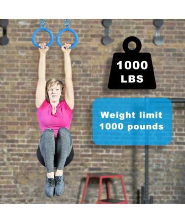 Dolibest Kids Gymnastics Rings & Monkey Bars Swing Set - Non-Slip, Adjustable Straps - Perfect for Home Gym & Ninja Warrior Obstacle Course - Blue 2Pack - Buy Online on GoSupps.com