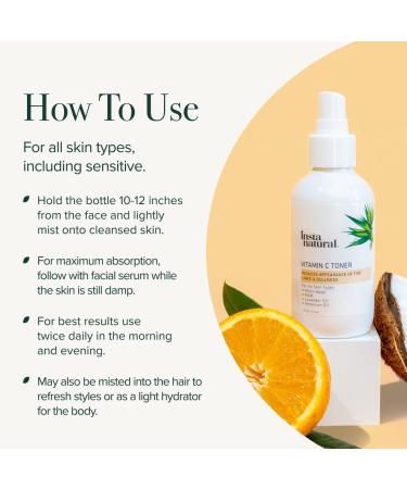 InstaNatural Vitamin C Toner - Refreshing Skin Care 4 fl oz (120 ml) - Buy Online on GoSupps.com