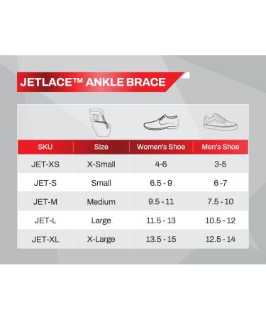 JetLace Ankle Brace - Adjustable Breathable Support for Athletes & Injuries | Speedlace Bungee Closure | Small Size - Buy Online on GoSupps.com