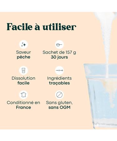 Collagene Marin Poudre Type 1 et 3 Saveur P che Peptides Hydrolys s 2000 DA Peau Hydrat e & Articulations Souples Sachet 157g 5g par jour Cure de 30 jours Essentials by Novoma - Buy Online on GoSupps.com