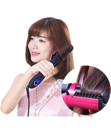 Professional 2-in-1 Hair Straightening & Curling Iron - No Damage Flat Irons for Short & Long Hair - Rotating Iron Curler in Black - Buy Online on GoSupps.com