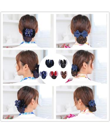 tuwiwol Snood Hairnet Lightweight And Portable Cloth Snood Net Barrette Mesh Clip Women Hair Bun Cover Net Black - Buy Online on GoSupps.com