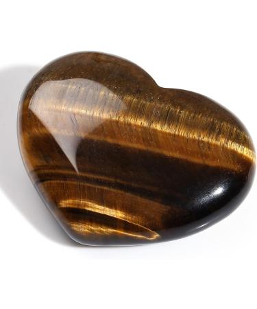 45mm Large Tiger Eye Heart Crystals | Gemstone Gifts for Women | Reiki Healing Stones | Perfect for Valentine's Birthdays Anniversaries & Mother's Day - Buy Online on GoSupps.com