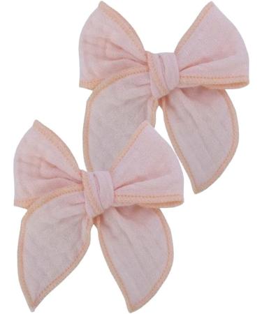 New 2025 2 Pcs Mini Fable Bow Hair Clips For Toddler New For Fashion Cotton Linen Hair Bows Barrettes Hairbow Accessories Hairgrips Jewelry Fashion Accessories Creative Gift - Buy Online on GoSupps.com