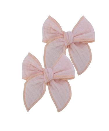 New 2025 2 Pcs Mini Fable Bow Hair Clips For Toddler New For Fashion Cotton Linen Hair Bows Barrettes Hairbow Accessories Hairgrips Jewelry Fashion Accessories Creative Gift