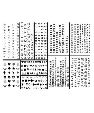 Alphabet Temporary Tattoo Stickers - 10 Sheet DIY Name Kit | English Letters Black Fake Tattoo Art Font - Buy Online on GoSupps.com