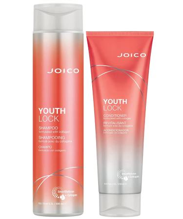 YouthLock Shampoo & Conditioner Set Formulated with Collagen | Youthful Body & Bounce | Reduce Breakage & Frizz | Free of SLS/SLES Sulfates - Buy Online on GoSupps.com