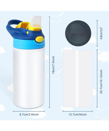 Mocaru Kids Sublimation 12oz Water Bottle with Straw Lid - 6 Pack - Buy Online on GoSupps.com