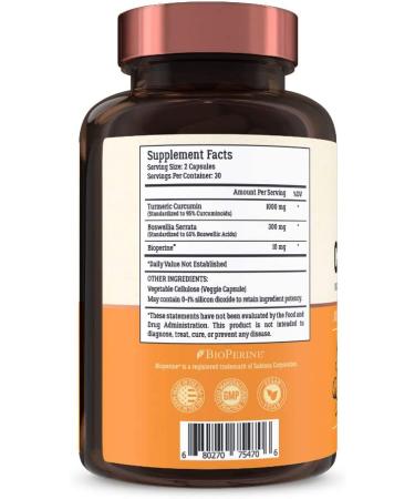 CurcuWell Maximum Strength Joint & Cognitive Support - 30 Day Supply | Curcumin & Boswellia Blend - 60 Count Pack - Buy Online on GoSupps.com
