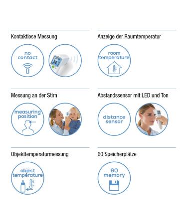 Beurer FT100 Non Contact Medical Thermometer - Distance Confirmation Sensor, Single Pack - Buy Online on GoSupps.com