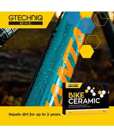 Gtechniq Bike Ceramic Paint Protection Kit - Easy Cleaning Bike Protector - 100ml Frame Prep Spray, 15ml Ceramic Protector, Applicator, Microfiber Cloth - Buy Online on GoSupps.com