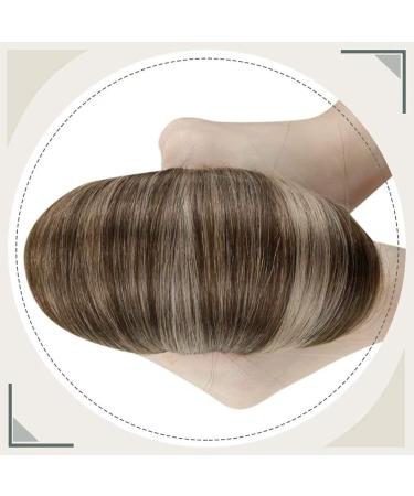 LAAVOO Microring Extensions - 45cm Real Remy Hair in Ombre Dark Brown to Dark Ash Blonde | Micro Loop Extensions 50g #4/18 | Premium Quality Hair Extensions - Buy Online on GoSupps.com