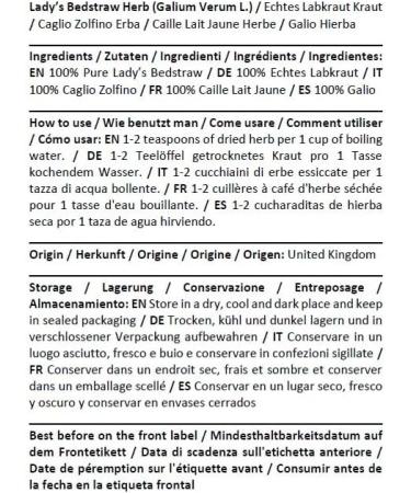  HEALTH EMBASSY Health Embassy Herb Gaillet Yellow Herb Tea | Galium Verum L | Ladys Bedstraw Herb Tea 100g - Buy Online on GoSupps.com