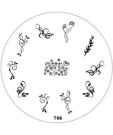 ++SPECIAL ITEM++ Stamping stencil T-Series: T66 Leaves tendrils