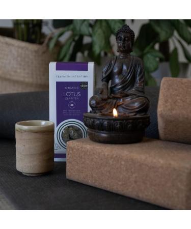 Tea With Intention - Organic Lotus Claritea (Peace) - De-Stress & Sleep Easy. Adaptogen Superblend. Chamomile Lavender Lemon Balm Valerian (14 Bags) (Lavender) - Buy Online on GoSupps.com