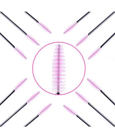 50 Pieces Disposable Eyelash Brushes Mascara Wands Eyelash Eyebrow Applicator Cosmetic Makeup Brush Tool Kits (Black/Pink) Black-Pink - Buy Online on GoSupps.com