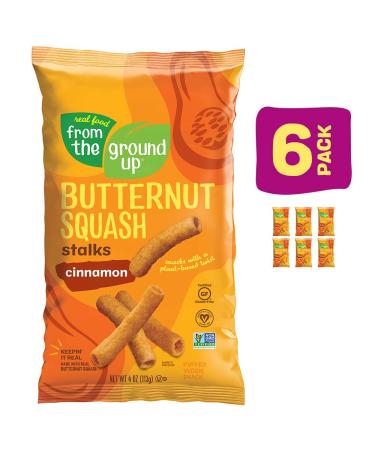 Real Food From The Ground Up Butternut Squash Stalks - 6 Pack (Cinnamon) - Healthy Snack Option - Buy Online on GoSupps.com