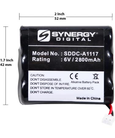 Synergy Digital Door Lock Battery - 6V 2800mAh Alkaline Replacement for Interstate DRY0068 & Saflok A28310 | Ultra High Capacity - Buy Online on GoSupps.com