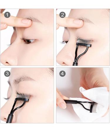 Eyelash Brush Eyelash Comb Eyebrow Brush Eyelash Separator Mascara Applicator Eyelash Definer with Comb Cover Designed Cosmetic Brushes Tool/51 Black - Buy Online on GoSupps.com