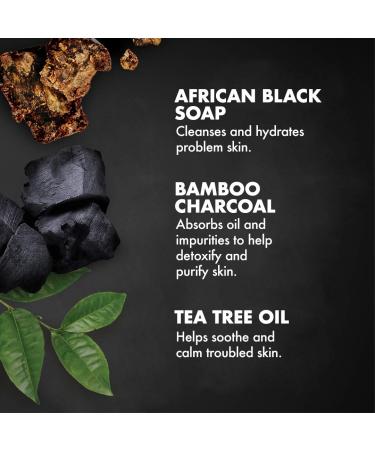 SheaMoisture African Black Bamboo Charcoal Soap Wash - 5oz Kaolin Clay Cleanser - Buy Online on GoSupps.com