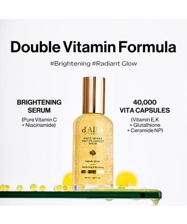 d'alba Piedmont White Truffle Oil Capsule Serum Daily Vita Boost for Luminous Skin Double Vitamin Formula Big Size (3.38fl. oz.) - Buy Online on GoSupps.com