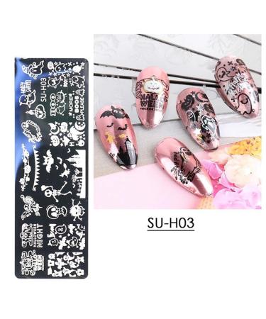 Buy 1 Set Stainless Steel Cartoon Nail Stamping Plates & Sponge Pen - Image Template Stencil (su-H05) | Fast International Shipping - Buy Online on GoSupps.com