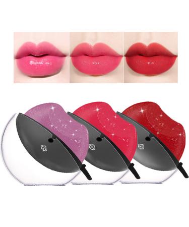 Jutqut 3 Colors Lazy Lipstick  Pearl Lipstick Magic Color Changing Lipstick  Labiales Magicos Long Lasting & Non-stick Cup Not Fade Lip Shape Lipstick  Waterproof Lipstick Lazy Lip Makeup Mother's Day 061012