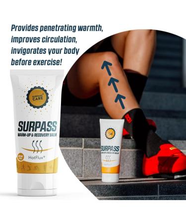 Surpass Athlete Warm-up & Recovery Balm | Boost Muscle Warmth & Circulation | Enhanced Performance Rub | Ideal Pre & Post Workout (6.76oz) - Buy Online on GoSupps.com