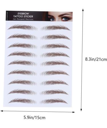 FOMIYES 12 Pcs Eyebrow Stickers Makeup Stickers Eyebrow Shape Stickers Imitation Eyebrow Semi-permanent Tool - Buy Online on GoSupps.com