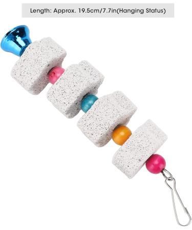 Buy Bird Chew Toy - Mineral Stone Molar Toy with Bell for Cockatoos Budgerigars Parakeets & Lovebirds | Beak Grinding Swing for Pet Birds - International Shipping Available - Buy Online on GoSupps.com