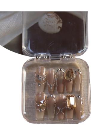 Temperament-enhancing manicure caramel color autumn and winter Joker hand-worn armor.(M)
