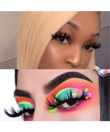 Shop 25mm 8D Dense Faux Nerz False Eyelashes - 7 Pairs Handmade Cruelty-Free Dramatic Wispies - Buy Online on GoSupps.com