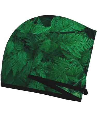 Green Leave Fern Microfiber Hair Towel - Super Absorbent Coral Velvet Wrap for Women | Quick Dry Cap for Long Curly & Thick Hair - Buy Online on GoSupps.com