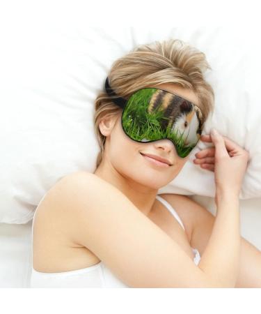 Cute Guinea Pig Pattern Sleep Mask | Adjustable Strap | Night Blindfold for Women Men | Perfect for Yoga, Travel, Nap - Buy Online on GoSupps.com