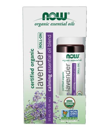 Now Foods Certified Organic Lavender Roll-On 1/3 fl oz (10 ml)