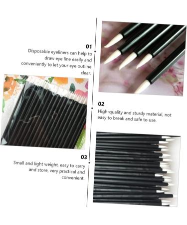 Beavorty White Eyeliner Pencil 100pcs Disposable Eyeliner Disposable Lip Disposable Lip Wands Cosmetic Eye Wands Makeup Disposable Eyeliner Brush - Buy Online on GoSupps.com