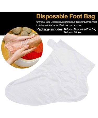 Paraffin Bath Liner Lot de 200 sacs de p dicure en poly thyl ne pour pieds plus grands Clear Booties USA et couverture pour le soin de la peau plus pais - Buy Online on GoSupps.com