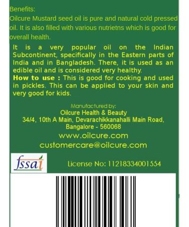  AOZA AOZA Oilcure Cold-Pressed Mustard Oil 100 ml - Buy Online on GoSupps.com