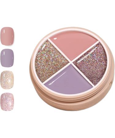 Solid Cream Gel Nail Polish 4 Colors Polish | Manicure Solid Nail Gel Palette Solid Gel Nail Polishing Soak Off Mud Tools UV Cured Easy to Carry/ - Buy Online on GoSupps.com