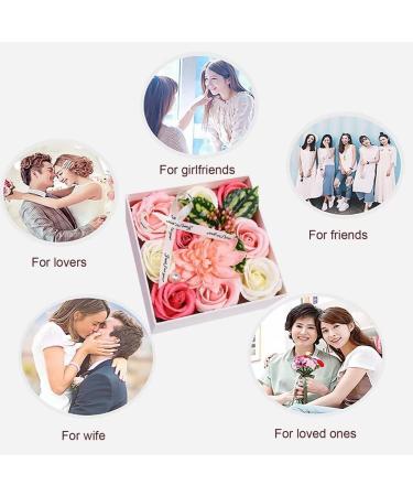 Floral Scented Bath Soap Set | Rose Flower Petals Gift Box for Weddings Birthdays Christmas Valentine's Day & Mother's Day - Perfect Pink Gift - Buy Online on GoSupps.com