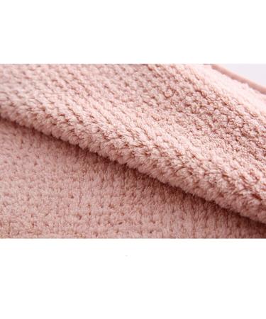 2-Pack Microfiber Hair Towels | Soft Pink & Khaki Shower Hood Head Wrap & Sleeping Cap for Women & Girls - Super Absorbent & Fluffy Fleece - Buy Online on GoSupps.com