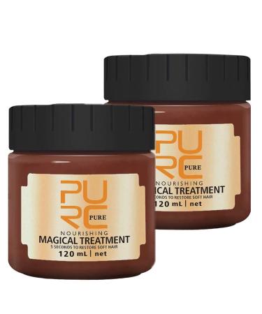 LUSCO  2pcs 120MLMagical Hair Mask  PURC 5 Seconds Repairs Damage Hair Root Hair Tonic Keratin Hair & Scalp Treatment
