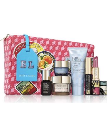 Estee Lauder 7-Piece Set: Revitalizing Supreme, Perfectly Clean, Sumptuous Mascara, Lipstick in Candy - Buy Online on GoSupps.com