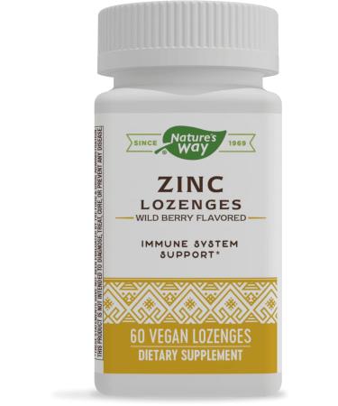 Nature s Way Zinc Lozenges Wild Berry Flavored 60 Lozenges