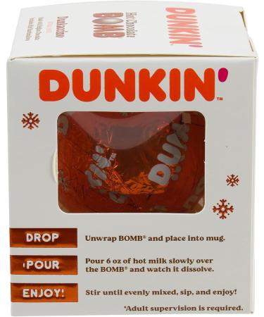 Dunkaccino Hot Chocolate Bomb - Belgian Chocolate with Mini Marshmallows Inside - Great Stocking Stuffer 1.6oz - Buy Online on GoSupps.com