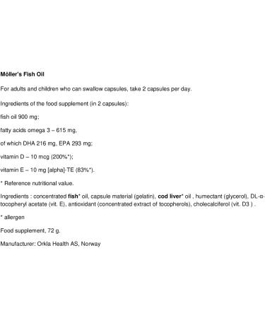 M LLER's Fish & Cod Liver Oil 80 Capsules - Premium Omega 3 from Norway | International Shipping Available - Buy Online on GoSupps.com