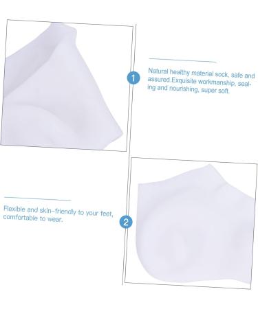 minkissy 1 Pair Protective Socks Silicone Socks Moisturizing Socks Silicone Heel Socks Foot Exfoliator Sock Spa Socks Sebs White Anti Dry Sock Foot Care Sock for Rough Skin Foot - Buy Online on GoSupps.com