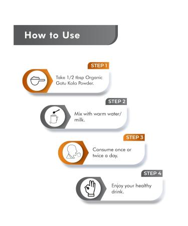 Just Jaivik 100% Organic Gotu Kola Powder 1/2 Pound - 227g - USDA Organic - Centella Asiatica - Also known as Mandupakarni and Brahmi) - Buy Online on GoSupps.com